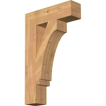 Ekena Millwork Imperial Block Smooth Bracket, Western Red Cedar, 5 1/2"W x 22"D x 34"H BKT06X22X34IMP05SWR